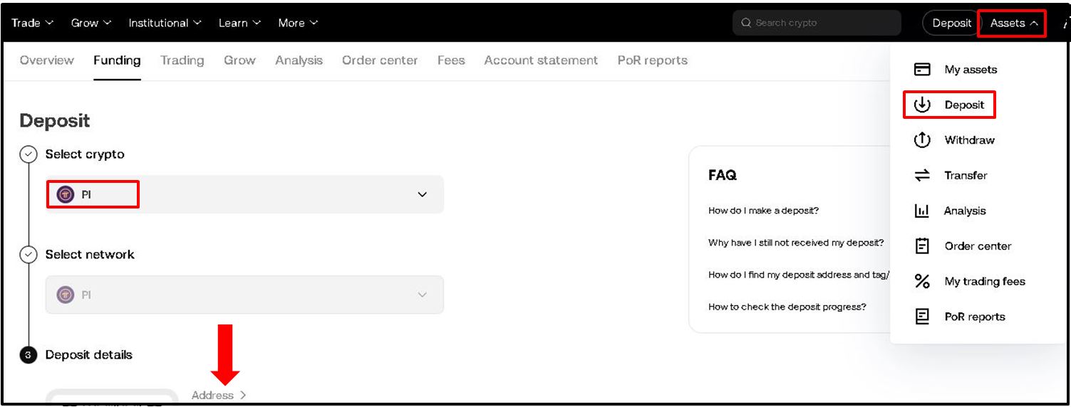 OKX 파이코인 입금 주소