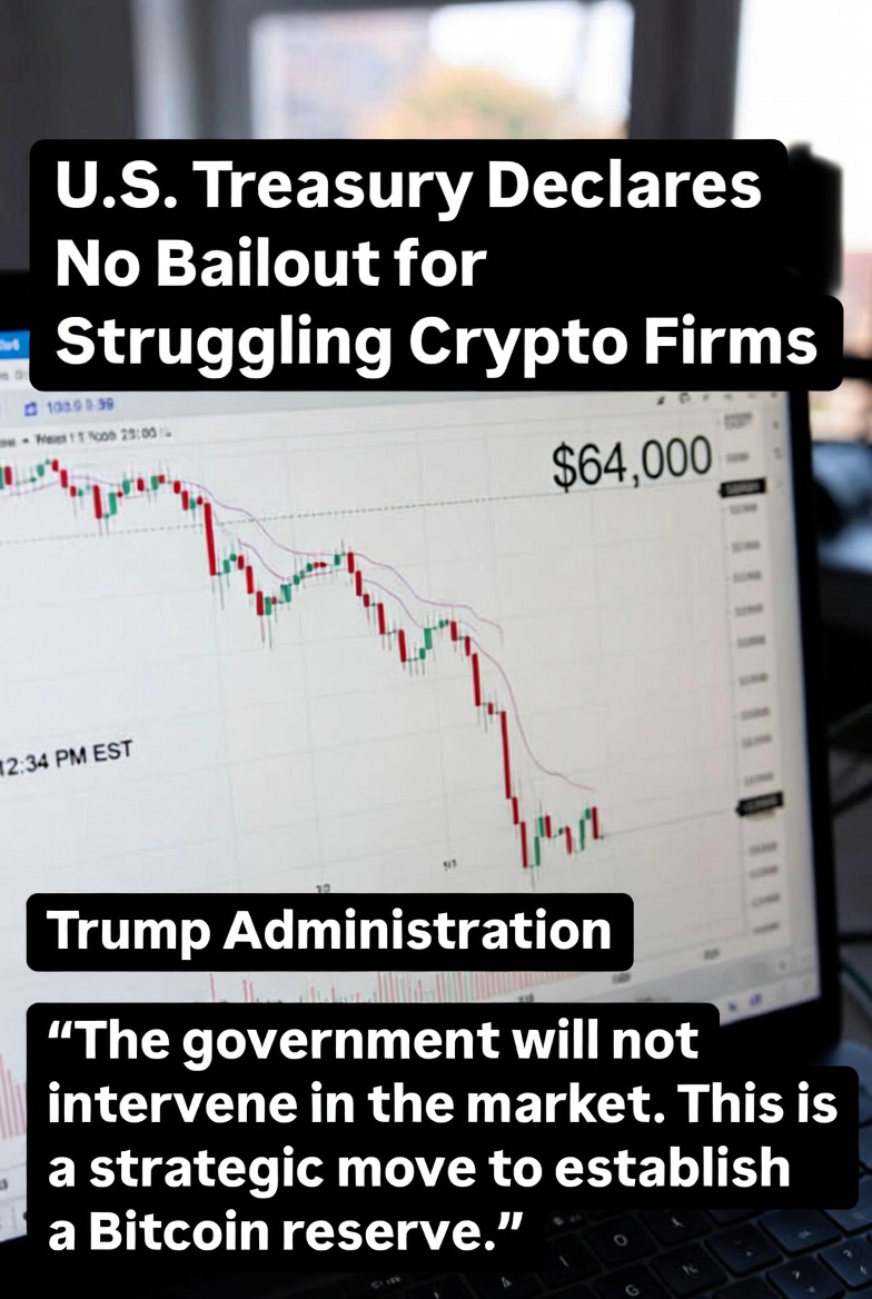 비트코인 폭락 분석, 미 재무부 구제금융 불가 선언