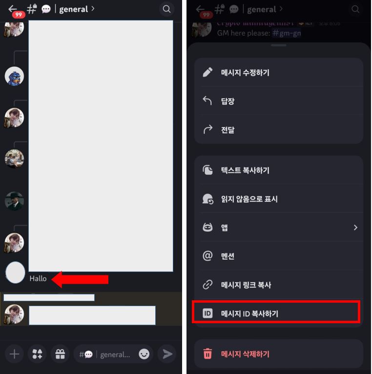 디스코드 메시지 ID 복사하기
